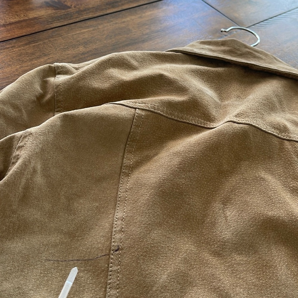 Vintage AMI suede leather jacket camel tan size large - Picture 6 of 13